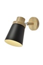 Loto Aplique Aluminio/Madera 1 Luz E27 220v Di.19xh.11Cm Negro