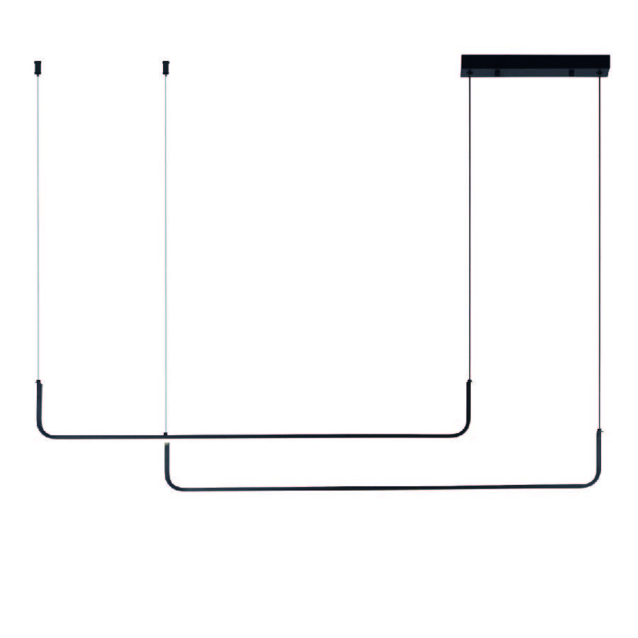 Ofeliu Colgante Aluminio/Acrilico Led 42w 3000k 220v 120Cm Negro