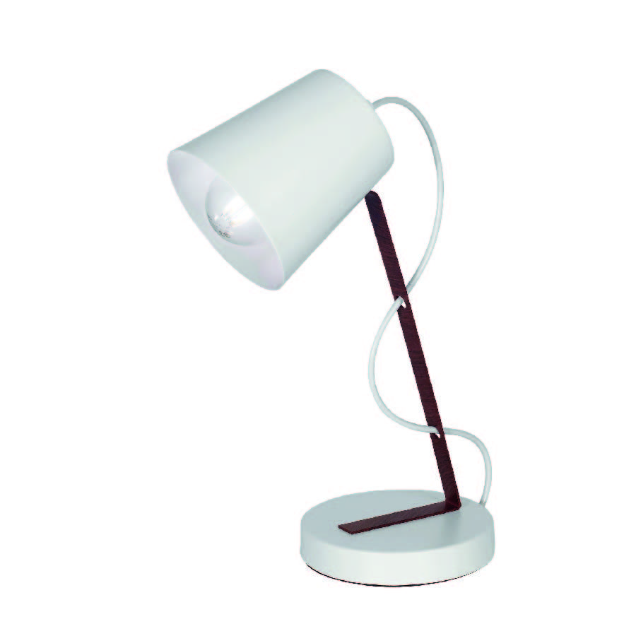 Rodby Lampara de Mesa 1 Luz E27 Ip20 220v h.40cm Blanco