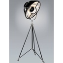 Fotography Lampara de Pie Diseño 1 Luz E27 220v Di.60xh.180-240cm Negro/Plata