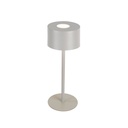 Onda Lampara Mesa Exterior Led 2W 2700k IP44 Dimerizable Batery Di.90xh.245mm Gris
