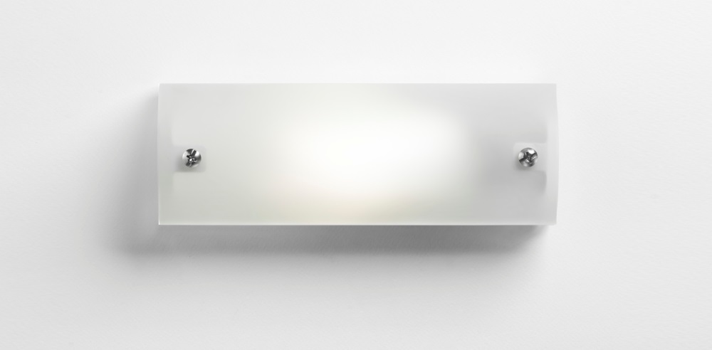 Canalina Aplique Tulipa Vidrio Templado Satinado 2 Luces E27 12w 220v L:34cmxh.10cm Niquel Mate