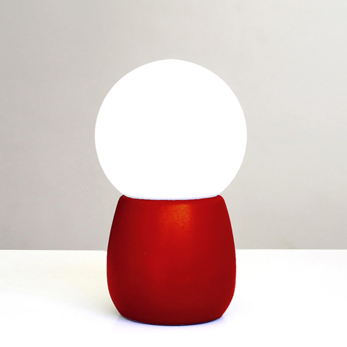 Tunito MC Lampara Mesa PVC E27 Led Gota Di.10xh18cm Rojo