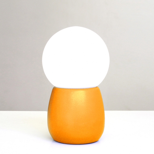 Tunito MC Lampara Mesa PVC E27 Led Gota Di.10xh18cm Naranja