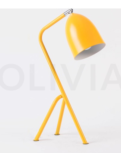 Olivia M Lampara de Mesa Mini Tripode 1L E27 h.55cm Amarillo Mate