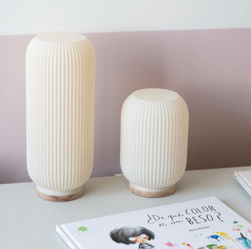 Teresa 28 Velador Impresion 3D Di.12Xh28Cm 1 Luz E27Crudo