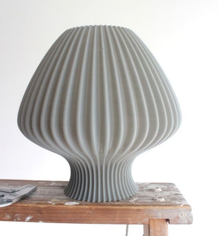 Elenita 25 Velador Impresion 3D 25Cm 1 Luz E27 Blanco