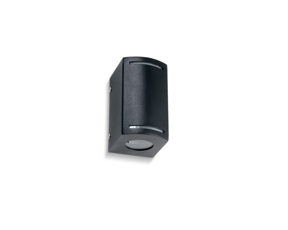 Aplique Bidireccional 2VP C/Raja 2xPAR16 GU10 IP44 h.195mm Negro Texturado