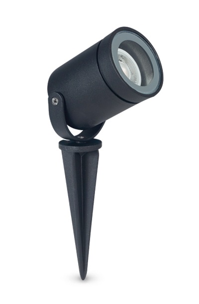 Spot C/Jabalina PAR16 GU10 IP44 Di.75xh.295mm Negro Texturado