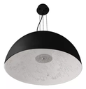 Flower L Colgante Laca Brillo Interior Blanco Mate E27 Negro