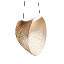 Snail Colgante Madera Corte Laser Led 28W Calido Di.60Cm