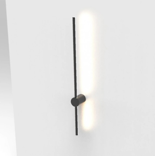 Texo Aplique Pared Led Aluminio 1Mt 10W 220V 3000K Negro