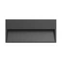 Aleo Rec Embutido Pared Exterior Led 20W 3000K 142º IP65 220V Gris Grafito