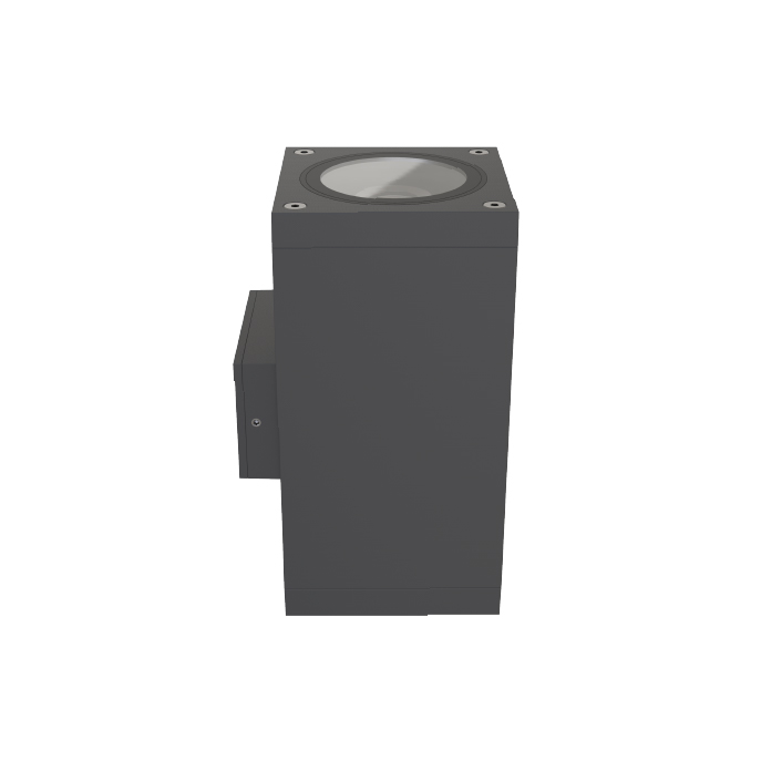 Kalu 2.0 C Bi Aplique Pared Exterior Cuadrado 2xGU10 Par16 IP65 Gris Grafito