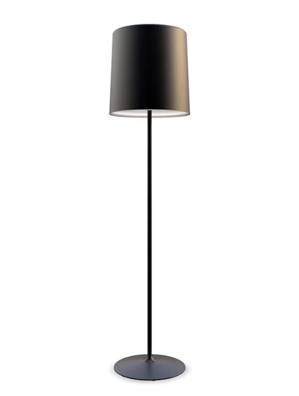 Hi Hat Lampara De Pie Pant.Grande 3xE27 Di.40CmxH.170Cm Negro Microtexturado