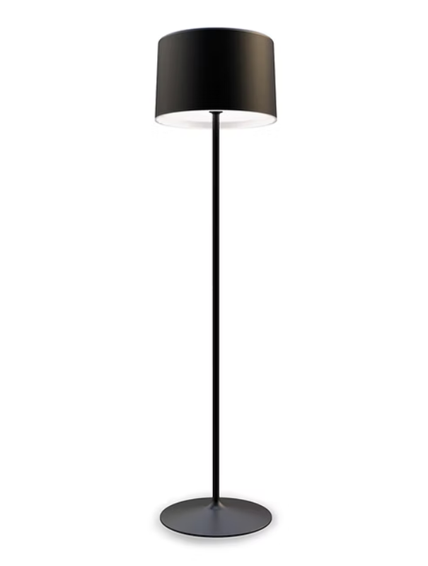 Hi Hat  Lampara De Pie Pant.Mediana  E27 36W H.155cm Negro Microtexturado