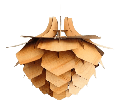 Nordica Chica Colgante Simil Madera Mdf Di.35Cm Castaño