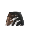 Marruecos Colgante Madera Di.53Cm E27 Negro