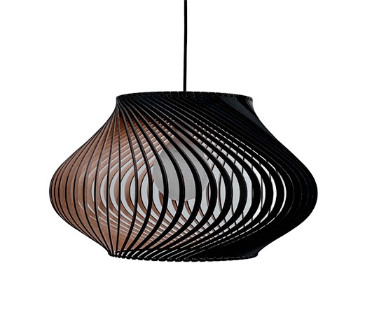 Barcelona Colgante Madera Di.58Cm E27 Gris