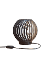Lisboa Lampara de Mesa Madera Di.22xh.24cm E27 Negro