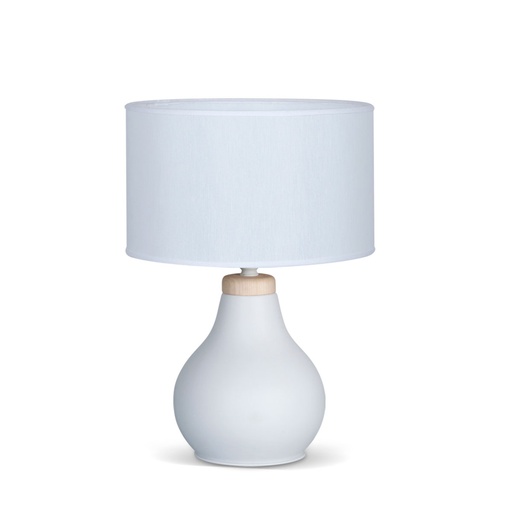 [VE7650-01 ZLB BL] Mari Velador Cilindrica 1L E27 Lienzo Blanco h.48cm Blanco