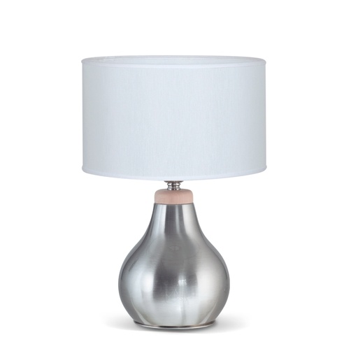 [VE7650-01 ZLEB PL] Mari Velador Cilindrica 1L E27 Lienzo Ejipcio Blanco h.36cm Platil