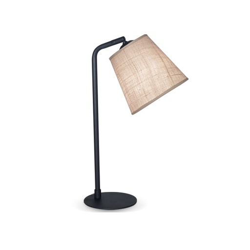 [VE8800-01 YKC NG] Mila Velador Conica 1L E27 Cañamo Claro h.41cm Negro