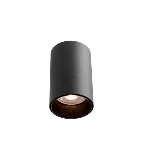 [02.AA63.0110.06] Coco 1.2 Plafon Cilindrico GU10 Par16 13w ø56x100mm C/Tapaboca Negro/Negro