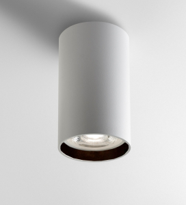 [02.AA63.0111.03] Coco 1.2 Plafon Cilindrico GU10 Par16 13w ø56x100mm C/Tapaboca Blanco/Negro