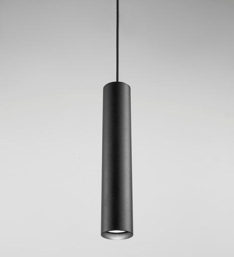 [05.AA63.0110.06] Coco 1.2 Colgante Cilindrico GU10 Par16 13w ø56x320mm S/Floron Negro/Negro