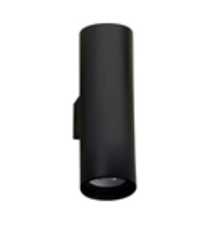 [03.AA63.0110.06] Coco 1.2 Aplique Pared Cilindrico GU10 Par16 13w ø56x180mm C/Tapaboca Negro