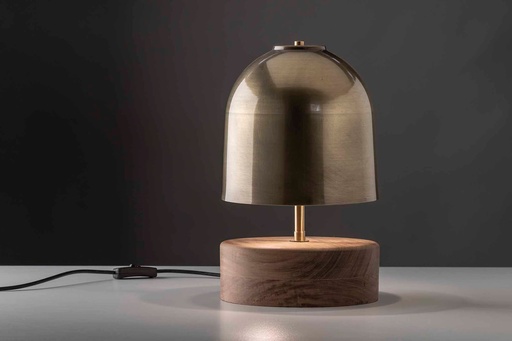 [MOLE XL M BR] Mole XL Lampara de Mesa c/Lamp Led 2xG9 3,5W Madera y Bronce Viejo