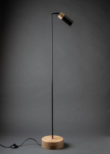 [BIS PIE NG] Bis Lampara de Pie H.130cm c/Lampara Led GU10 7W Negro