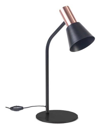 [MILANO M NG/BR] Milano M Lampara de Mesa 1L E27 Negro/Bronce