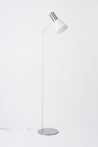 [MILANO P BL/PL] Milano P Lampara de Pie 1L E27 Blanco/Platil