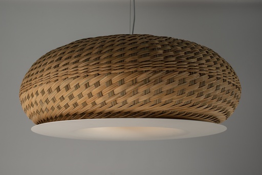 [M-N01] Valle M Colgante Simbol Di.63xh26cm Led 14,7w 2700k 2000Lm Natural C/Disco Blanco