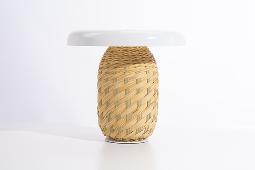 [M-MN01] Valle de Mesa M Di.40xh42cm Gu10 Par16 6W 2700k Led 2700k Natural + Cabezal Blanco