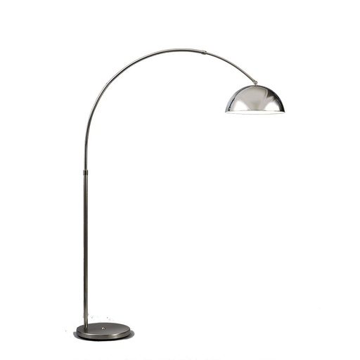 [INTER P.NB ] Inter Lampara de Pie Pantalla Metalica Di.28cm H.170cm E27 Niquel Brillante