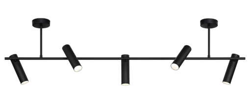 [LIKE 5L.NG] Like Plafon Lineal Movil 5 Luces Led PAR16 GU10 L.150cm Negro Texturado
