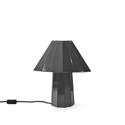 [MAJA M23 NB] Maja M23 Lampara Mesa Placa Laqueada E27 Led Di.23xh25cm Negra Brillante