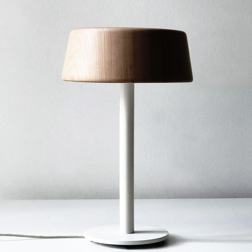 [ARTURA CD] Artura Lampara Mesa Hierro/Madera Cedro Led 10W 2700k Di.18xh30cm Pie Blanco