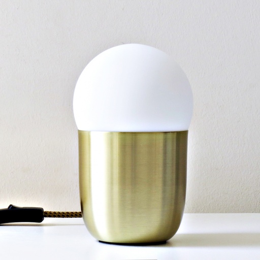 [NUTO OS] Nuto Lampara Mesa Metal E27 Led Di.12xh20cm Oro Satinado