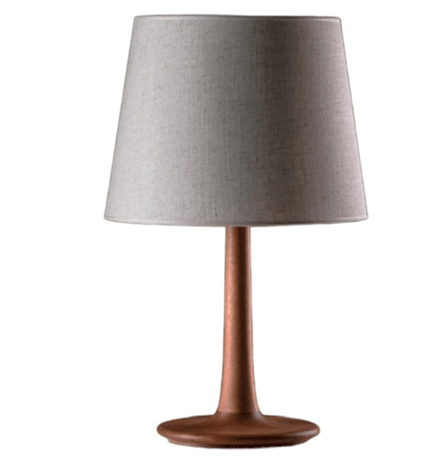 [TRINI MK28 CDY] Trini MK28 Lampara Mesa Madera Cedro C/Pant.Yute Natural E27 Led Di.36xh65cm 