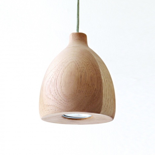 [CENESIO T12 CD] Cenesio T12 Colgante Madera Cedro C/Dicro Led Gu10 4W 3000k Di.12,5xh15,5cm