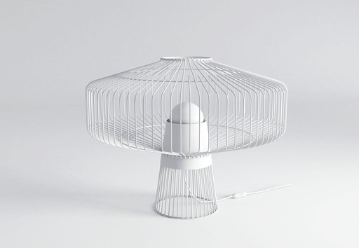 [A.MESA.BL] Alhambra Lampara de Mesa Di.57xh.41cm 1L E27 Blanco Mate