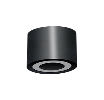 [2148.13] Tondo Plafon Exterior Led PAR16 GU10 100xh.90mm Negro Texturado