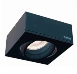 [SEQUCGUNT ] Qub C Semi Embutido Cardanico Led PAR16 GU10 Negro Texturado
