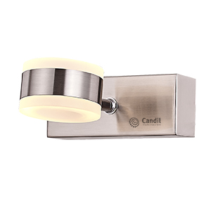 [APL3211 NM] Belino Aplique Led Aro Movil 1L 8W 3000K 220V Niquel Mate