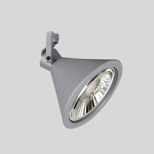 [CATE111GU10AT60] Testa Cabezal Cono Corto Led AR111 GU10 h.112mm  Gris Texturado