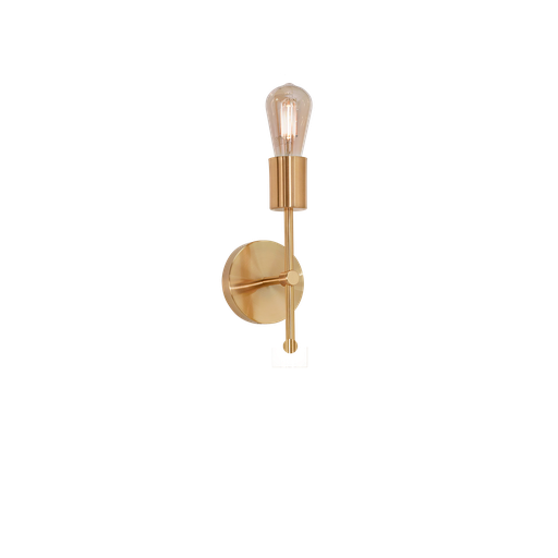 [A 81C] Minimal Aplique de Pared Simple Acero H.25Cm 1L E27 Cobre Brillo 